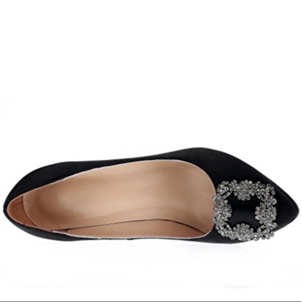 EKS Kricoa Satin High Heel Pumps Black 8 - Picture 3 of 16